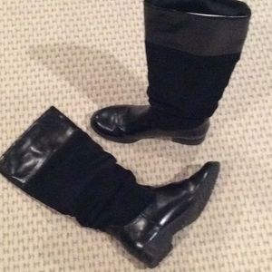 Knee high flat boots